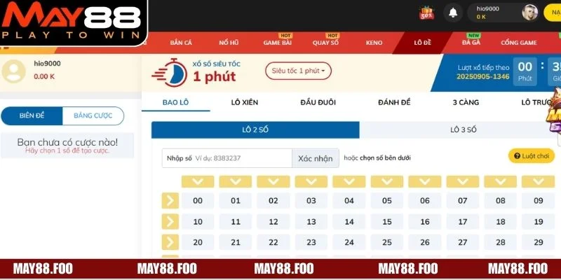 Xổ Số Siêu Tốc MAY88 Cơ Hội Trúng Thưởng Trong Giây Lát 2 Mỗi phiên chơi sở hữu tỷ lệ thành công lên cực cao